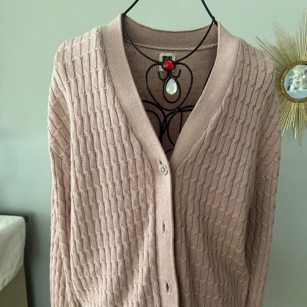 Anne Klein rose pink sweater